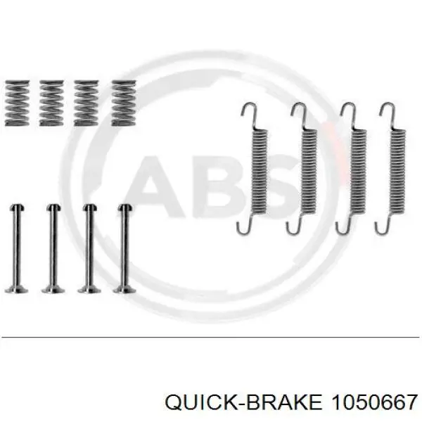 105-0667 Quick Brake kit de montaje, zapatas de freno traseras