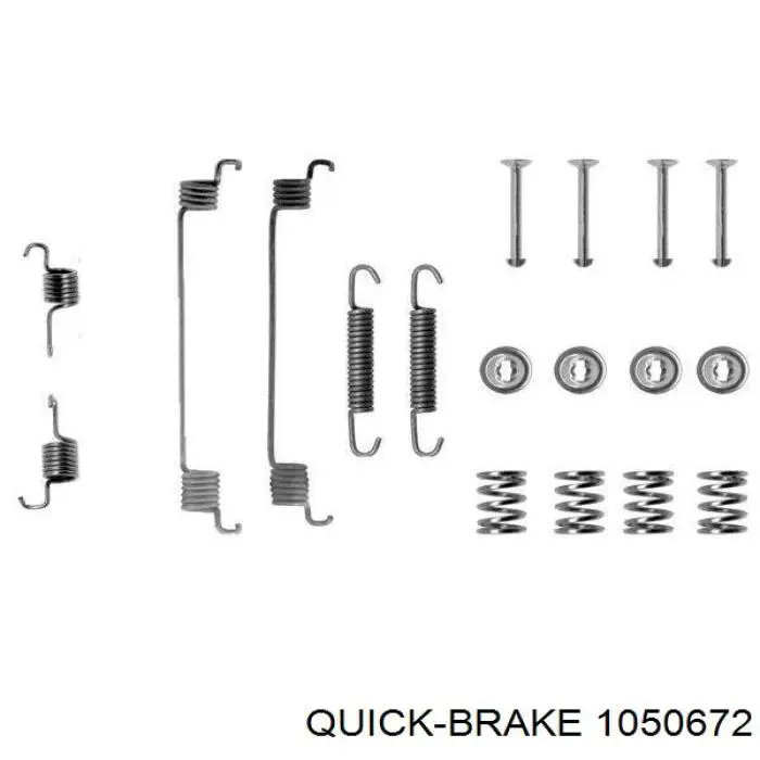 105-0672 Quick Brake kit de montaje, zapatas de freno traseras
