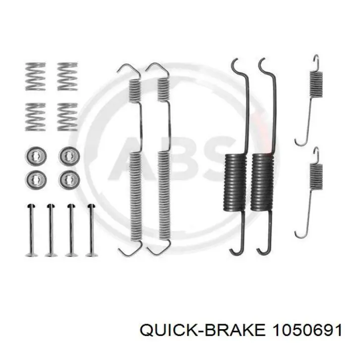 105-0691 Quick Brake kit de montaje, zapatas de freno traseras