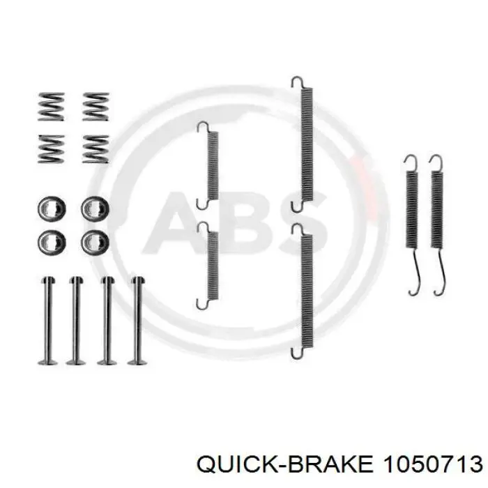 1050713 Quick Brake kit de montaje, zapatas de freno traseras