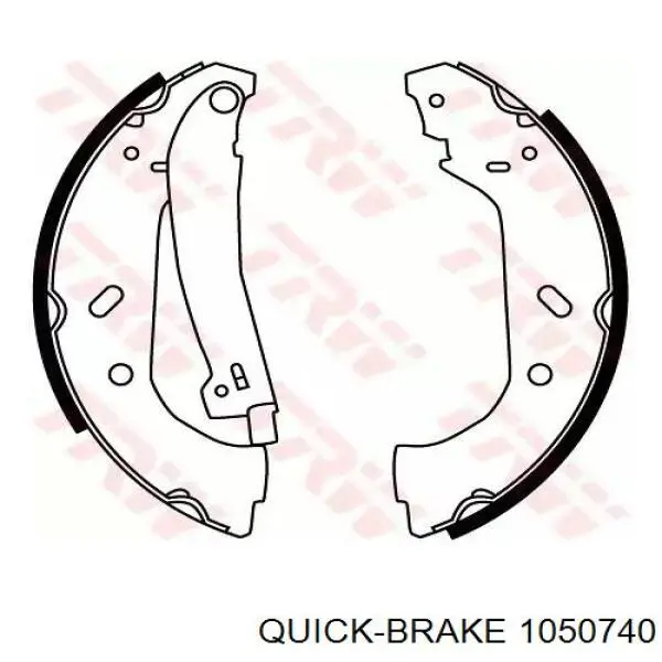 Kit de montaje de zapatas de freno traseras 1050740 Quick Brake