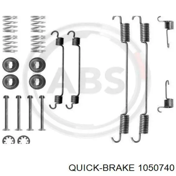 105-0740 Quick Brake kit de montaje, zapatas de freno traseras