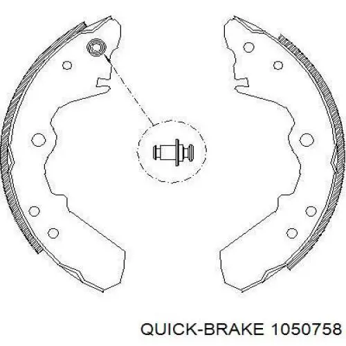 105-0758 Quick Brake kit de montaje, zapatas de freno traseras