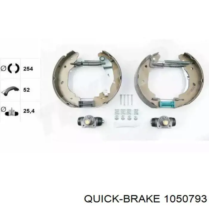 1050793 Quick Brake kit de montaje, zapatas de freno traseras