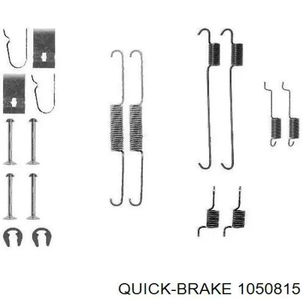 105-0815 Quick Brake kit de montaje, zapatas de freno traseras