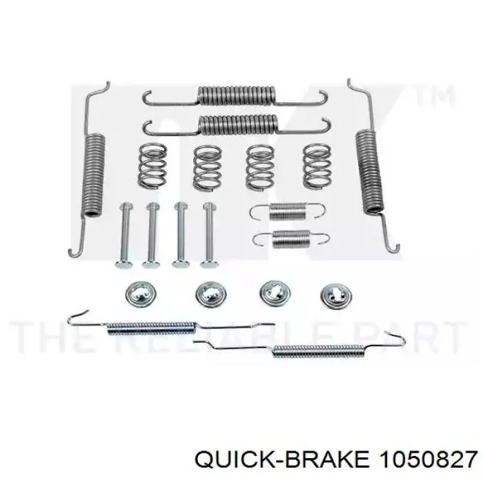 Kit de montaje de zapatas de freno traseras 1050827 Quick Brake