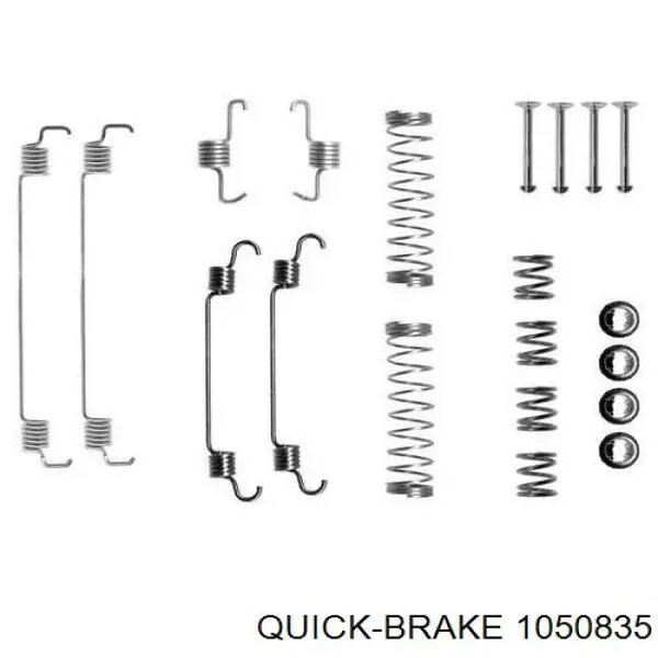 105-0835 Quick Brake kit de montaje, zapatas de freno traseras