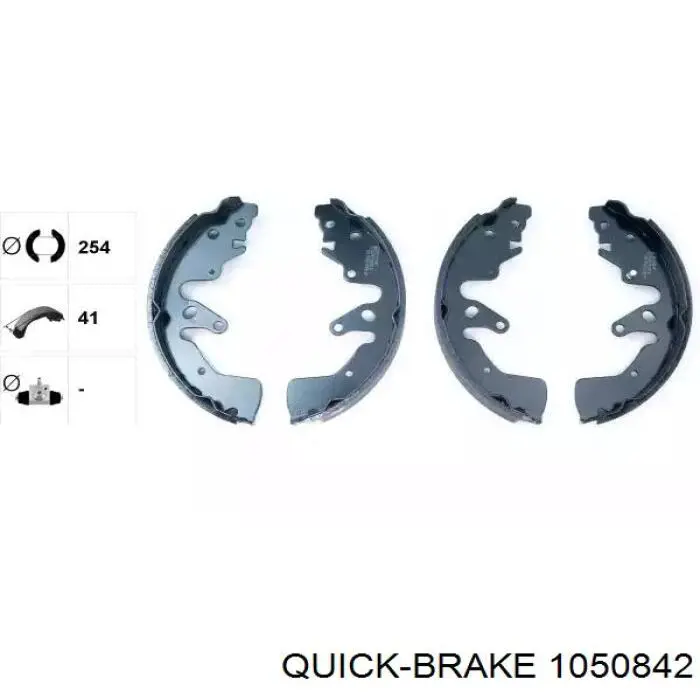 105-0842 Quick Brake kit de montaje, zapatas de freno traseras