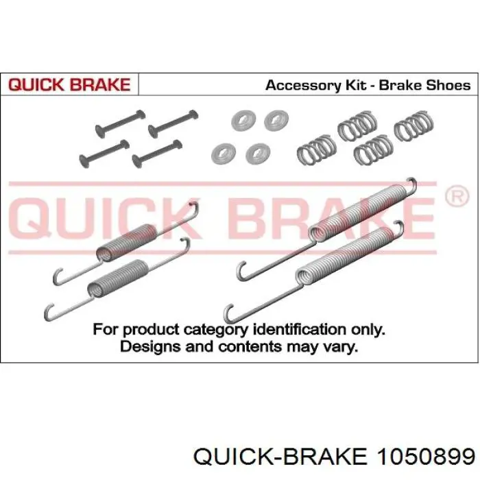 105-0899 Quick Brake kit de montaje, zapatas de freno traseras