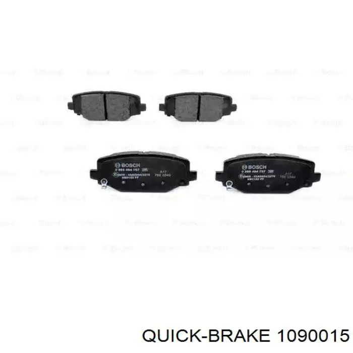 109-0015 Quick Brake pastillas de freno traseras