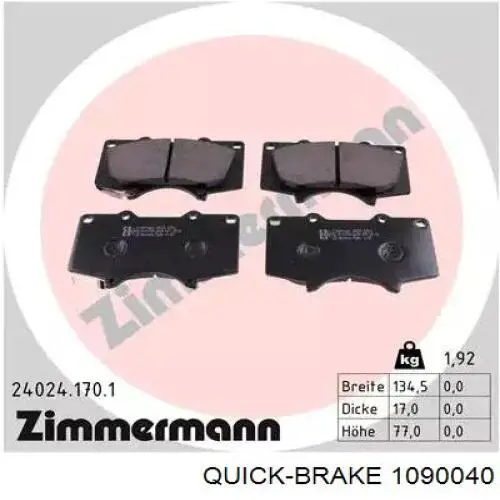 Juego de resortes de sujeción de pastillas de freno delanteras Mitsubishi Pajero IV SHORT SUV (V80) (2006 - 2013) precio, desde 7,90 EUR