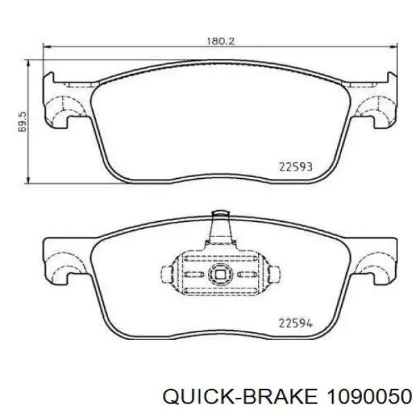 1090050 Quick Brake pastillas de freno delanteras