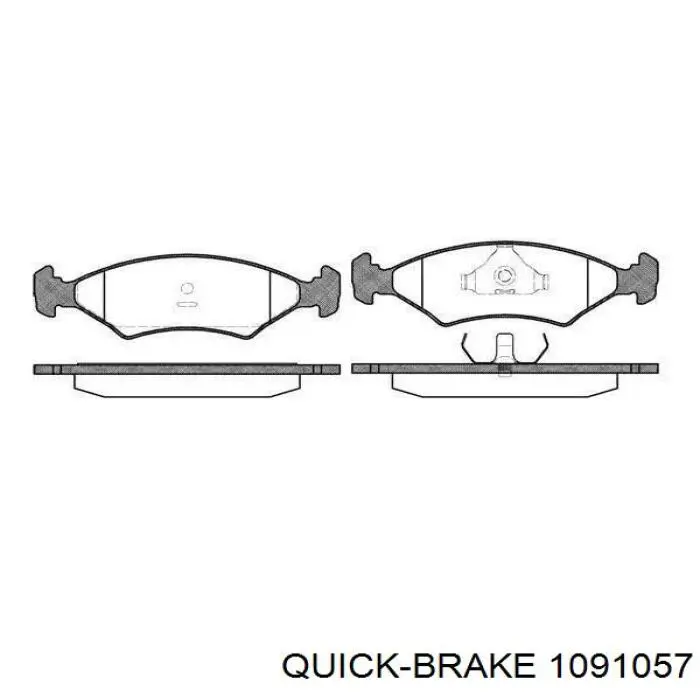Juego de resortes de sujeción de pastillas de freno delanteras 1091057 Quick Brake