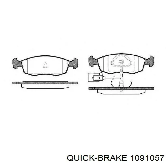 Comprar 1091057 Quick Brake Juego de resortes de sujeción de pastillas de freno delanteras