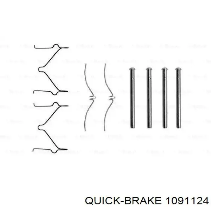 109-1124 Quick Brake conjunto de muelles almohadilla discos delanteros