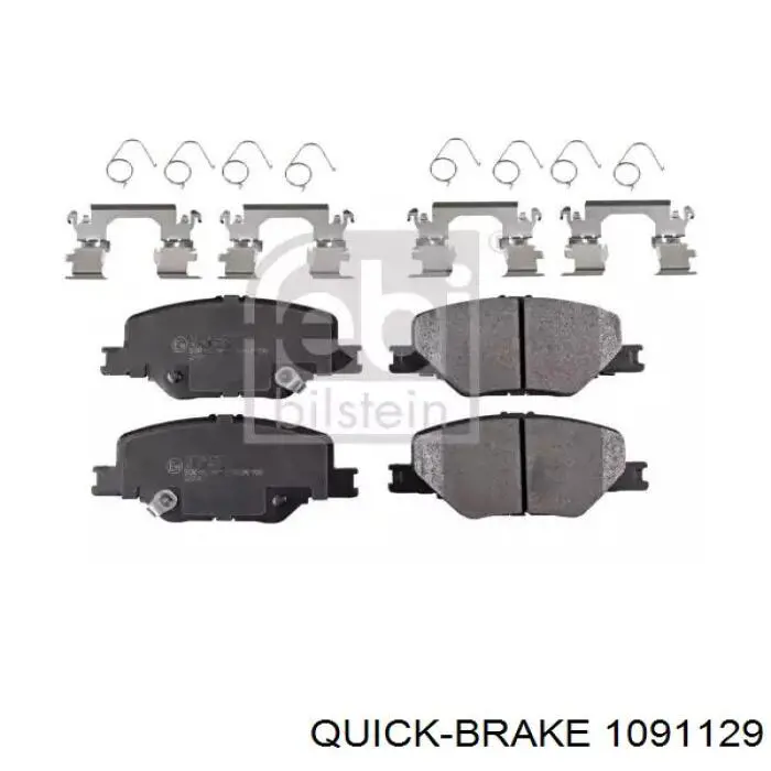 Juego de reparación de pastillas de freno 1091129 Quick Brake