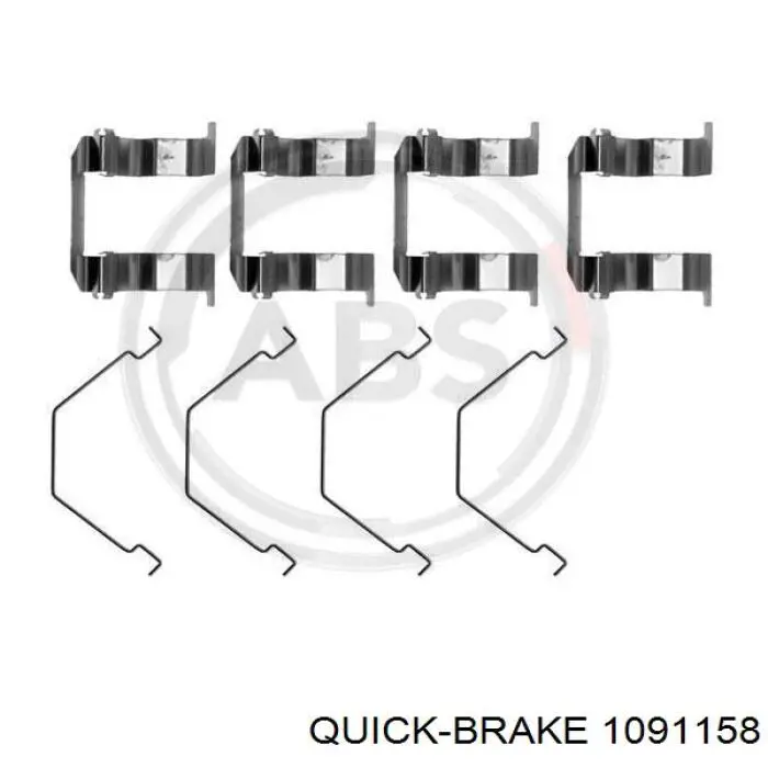 109-1158 Quick Brake conjunto de muelles almohadilla discos delanteros