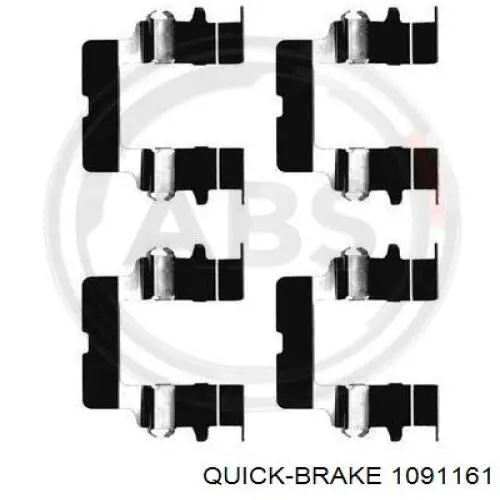 109-1161 Quick Brake conjunto de muelles almohadilla discos delanteros