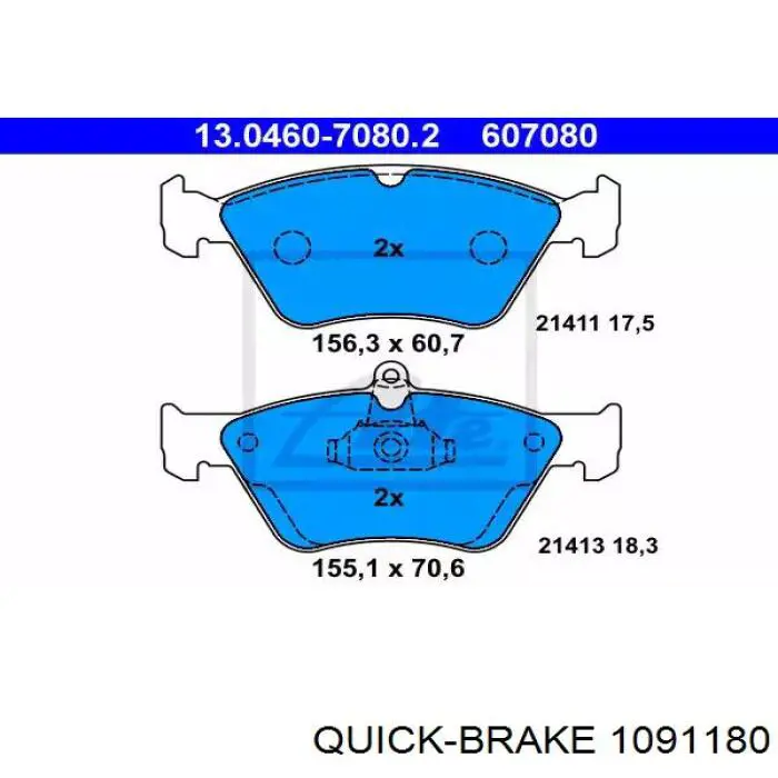 Juego de resortes de sujeción de pastillas de freno delanteras Quick Brake 1091180 precio, desde 6,38 EUR