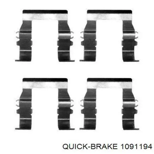 109-1194 Quick Brake conjunto de muelles almohadilla discos delanteros