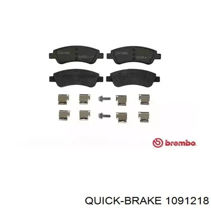 109-1218 Quick Brake conjunto de muelles almohadilla discos delanteros