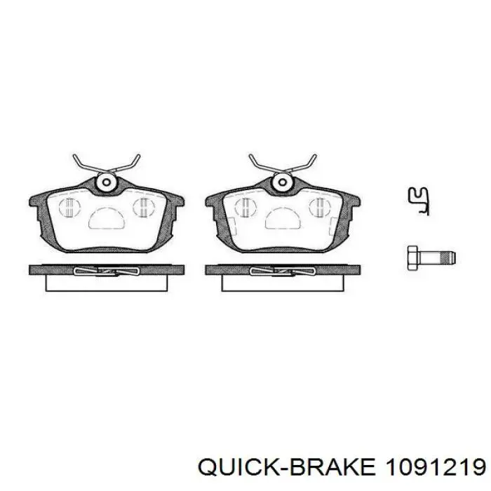 Kit de reparación, pastillas de frenos Quick Brake 1091219