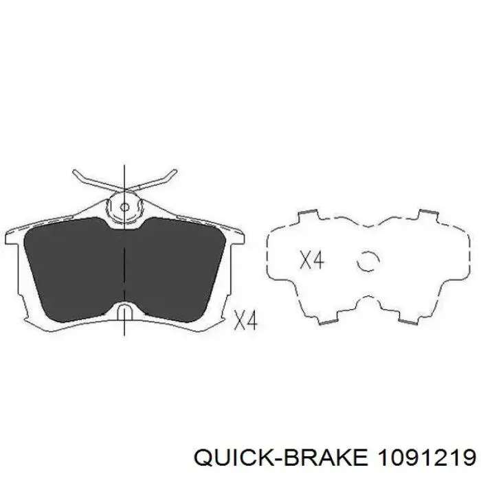 1091219 Quick Brake Juego de reparación, pastillas de frenos