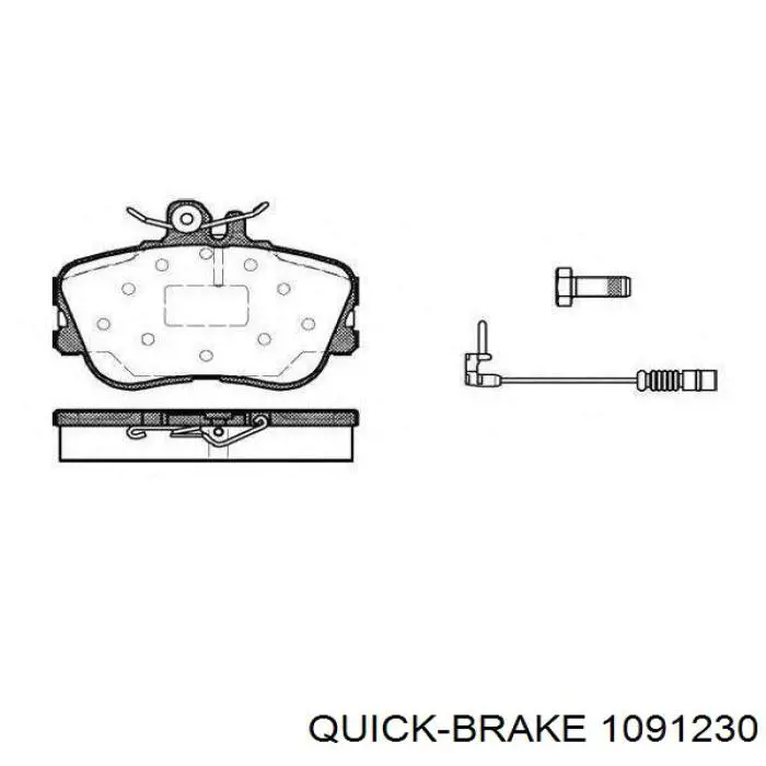 109-1230 Quick Brake conjunto de muelles almohadilla discos delanteros