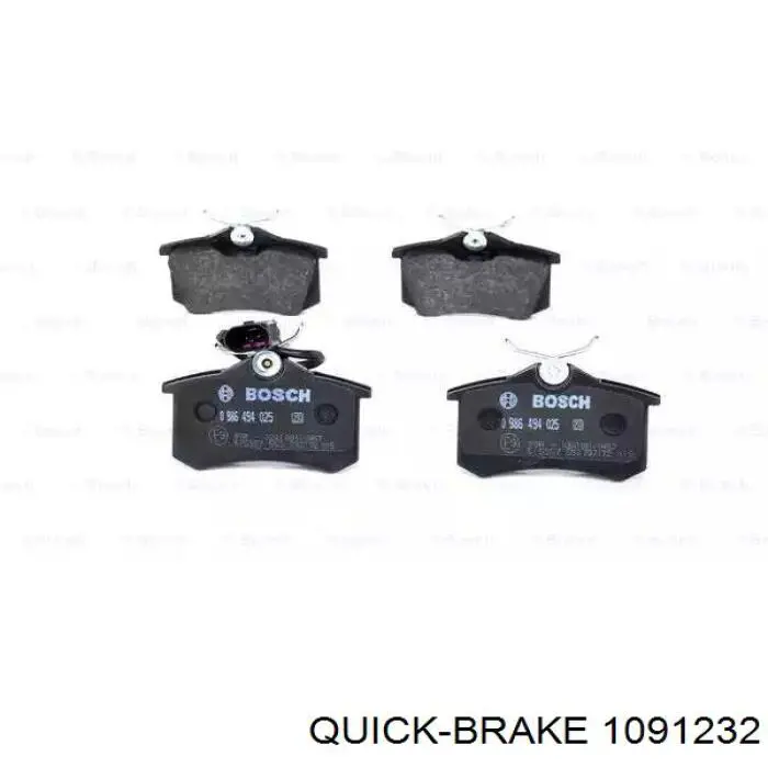 109-1232 Quick Brake conjunto de muelles almohadilla discos traseros