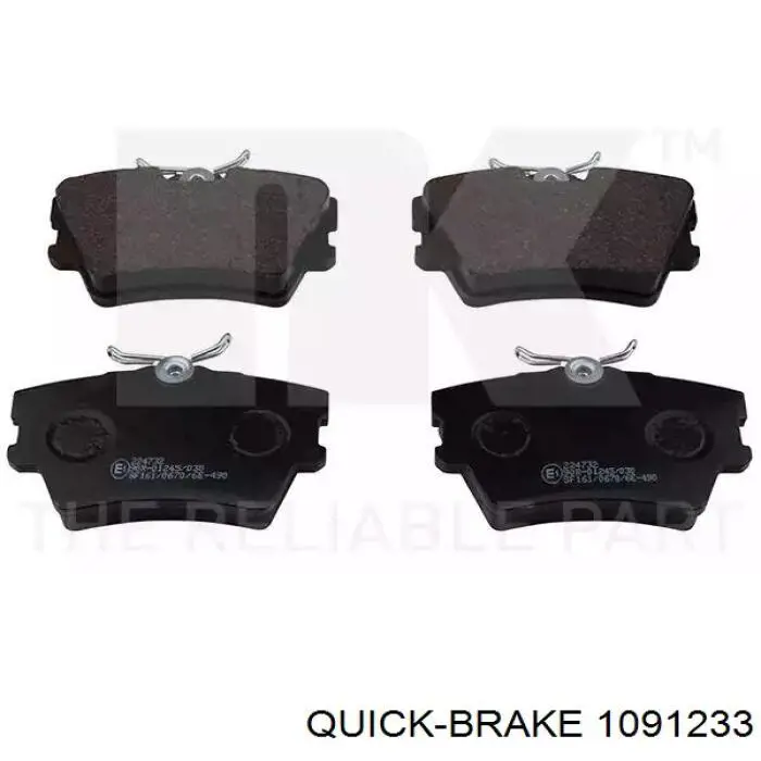 109-1233 Quick Brake conjunto de muelles almohadilla discos traseros