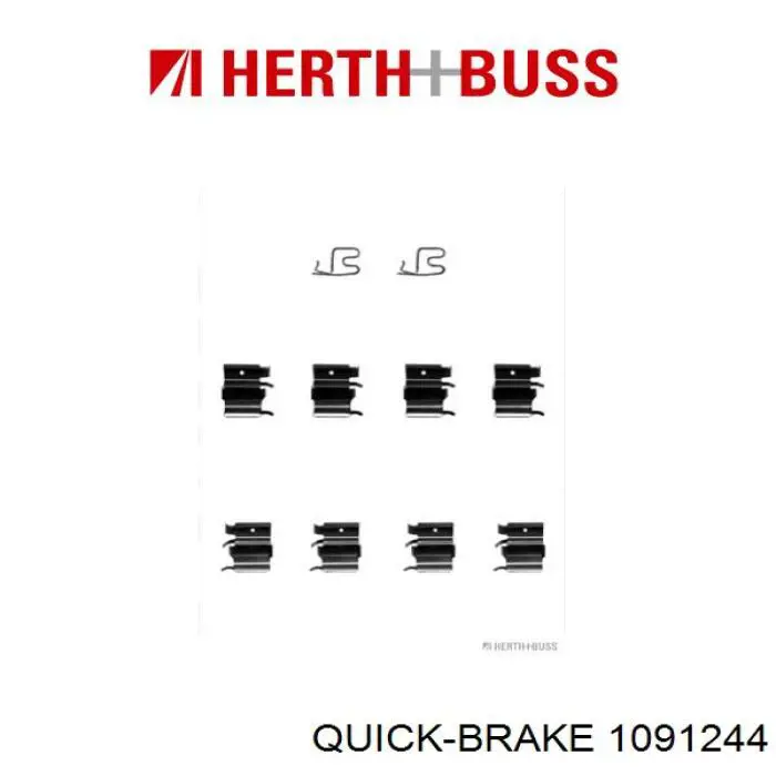 109-1244 Quick Brake conjunto de muelles almohadilla discos delanteros