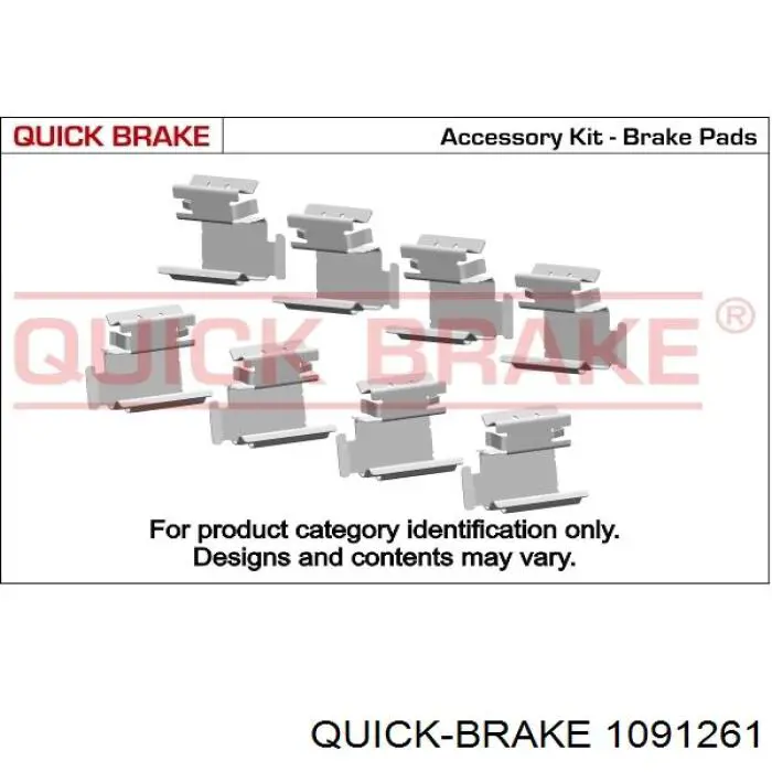 109-1261 Quick Brake juego de reparación, pastillas de frenos