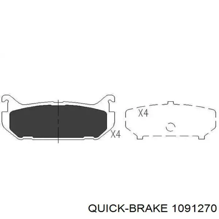 Kit de reparación, pastillas de frenos Quick Brake 1091270