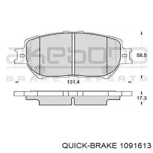 109-1613 Quick Brake juego de reparación, frenos delanteros