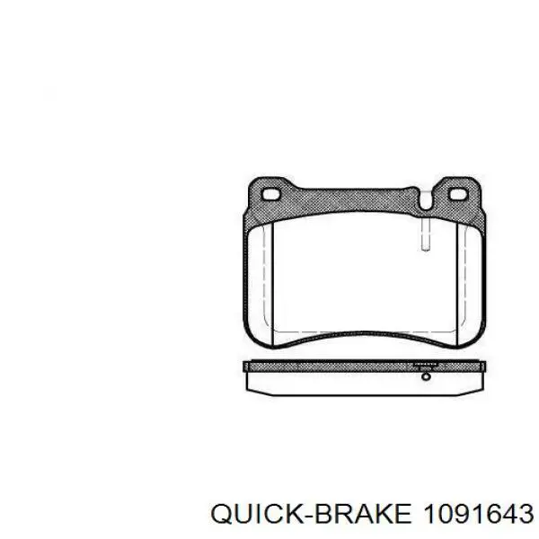 109-1643 Quick Brake conjunto de muelles almohadilla discos delanteros