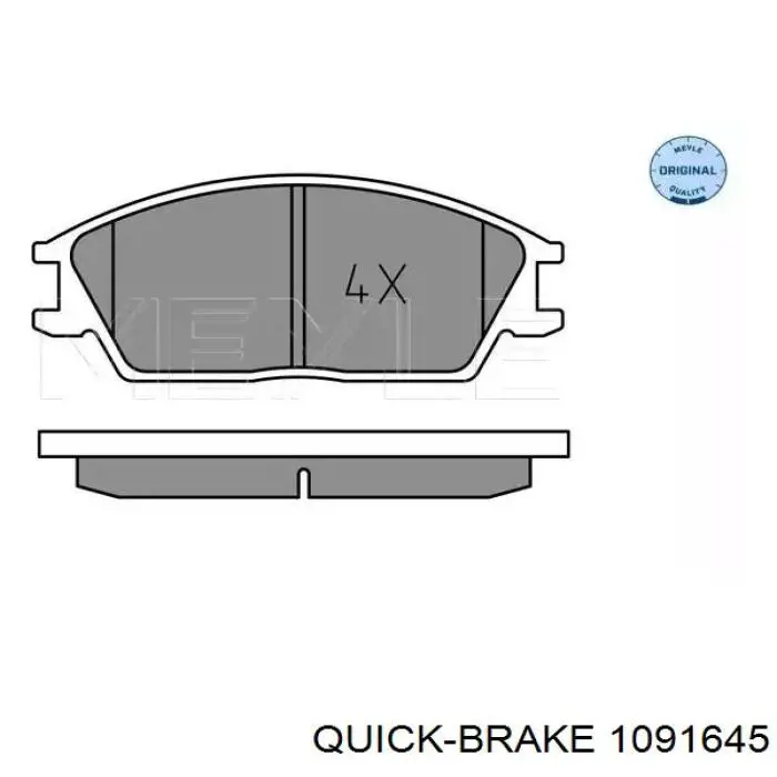 1091645 Quick Brake conjunto de muelles almohadilla discos delanteros