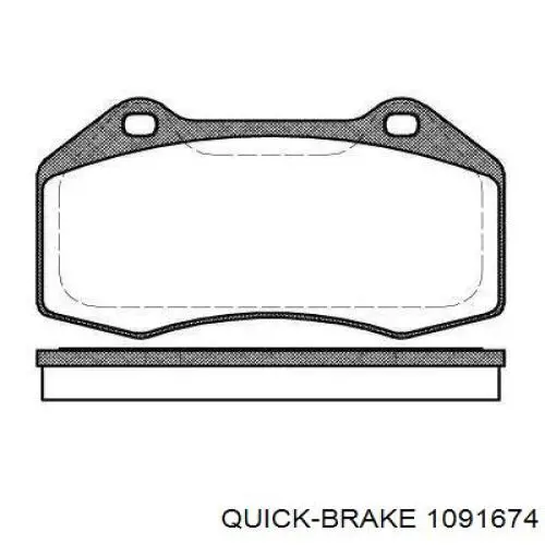 1091674 Quick Brake Juego de resortes de sujeción de pastillas de freno delanteras