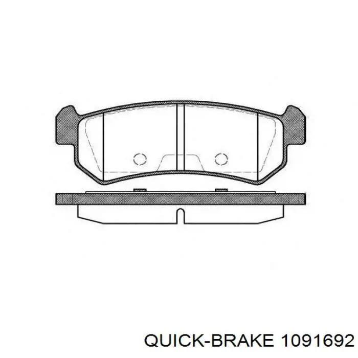 109-1692 Quick Brake conjunto de muelles almohadilla discos traseros