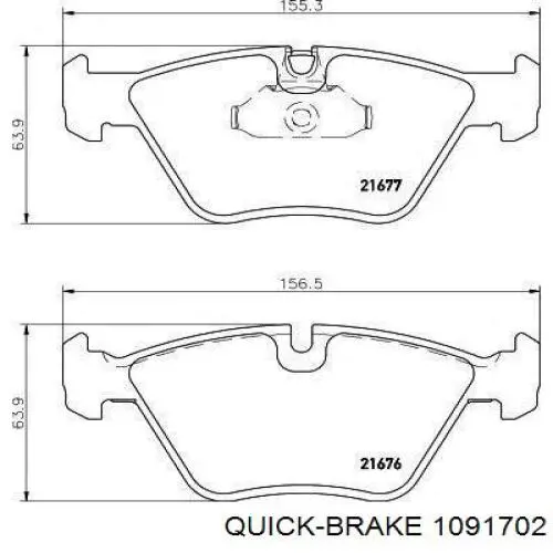 Juego de resortes de sujeción de pastillas de freno delanteras Quick Brake 1091702 precio, desde 7,35 EUR