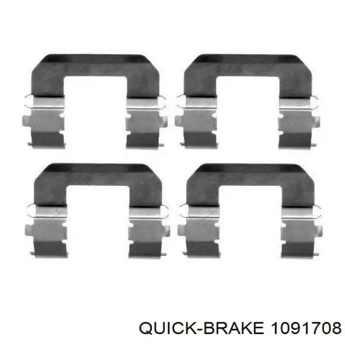 Juego de resortes de sujeción de pastillas de freno delanteras 1091708 Quick Brake