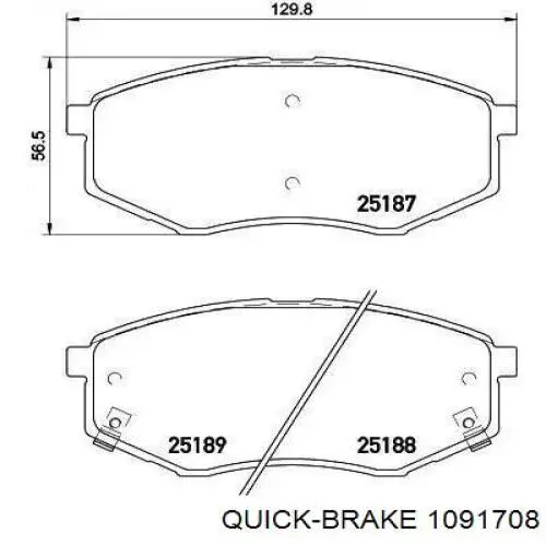 Juego de resortes de sujeción de pastillas de freno delanteras Quick Brake 1091708 precio, desde 7,18 EUR