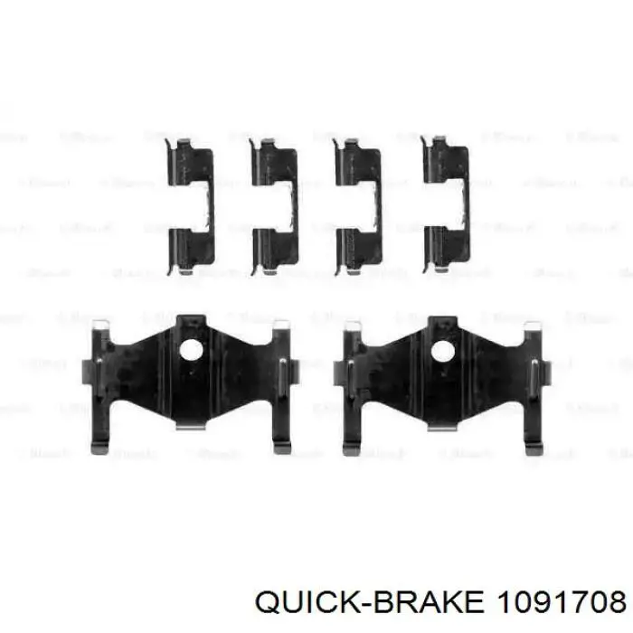 Comprar 1091708 Quick Brake Juego de resortes de sujeción de pastillas de freno delanteras