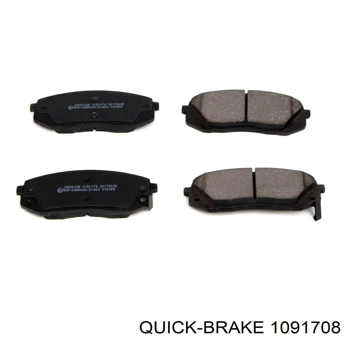 109-1708 Quick Brake conjunto de muelles almohadilla discos delanteros