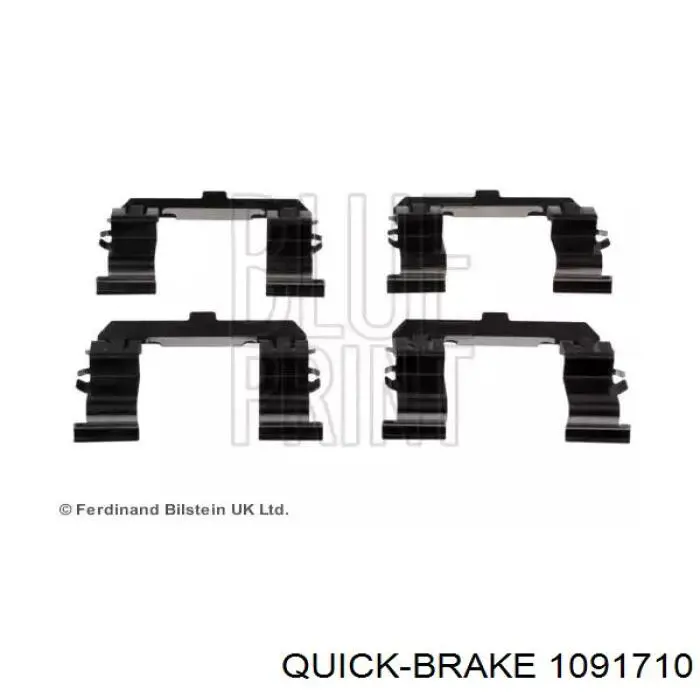 Juego de resortes de sujeción de pastillas de freno traseras 1091710 Quick Brake