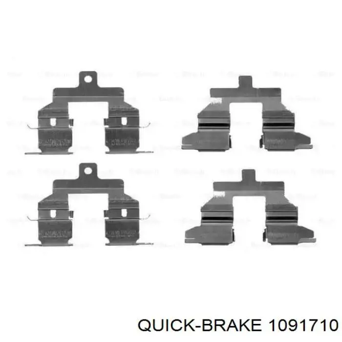 Juego de resortes de sujeción de pastillas de freno traseras Quick Brake 1091710