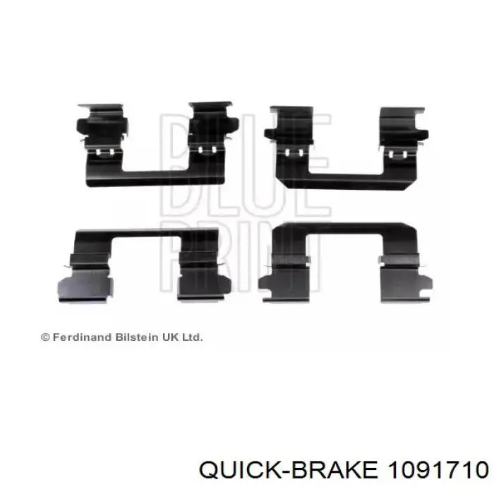 Juego de resortes de sujeción de pastillas de freno traseras 1091710 Quick Brake