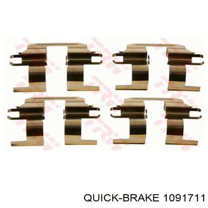 109-1711 Quick Brake conjunto de muelles almohadilla discos traseros