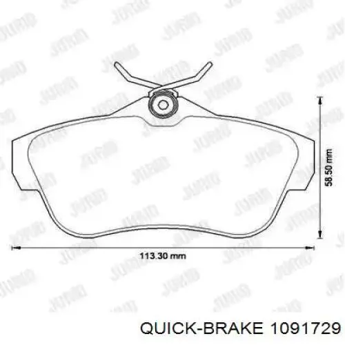 109-1729 Quick Brake conjunto de muelles almohadilla discos delanteros