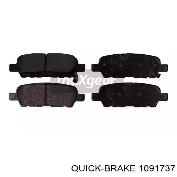 Juego de resortes de sujeción de pastillas de freno traseras Quick Brake 1091737