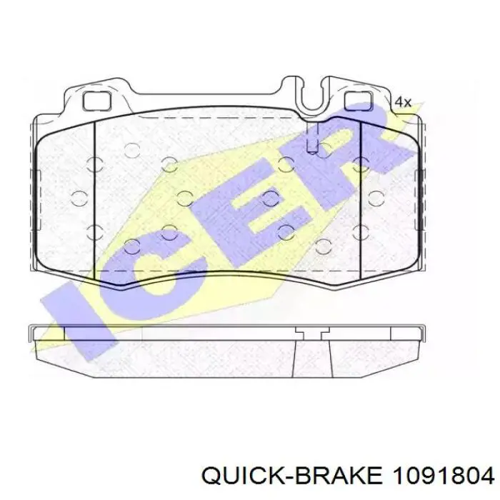 109-1804 Quick Brake juego de reparación, pastillas de frenos